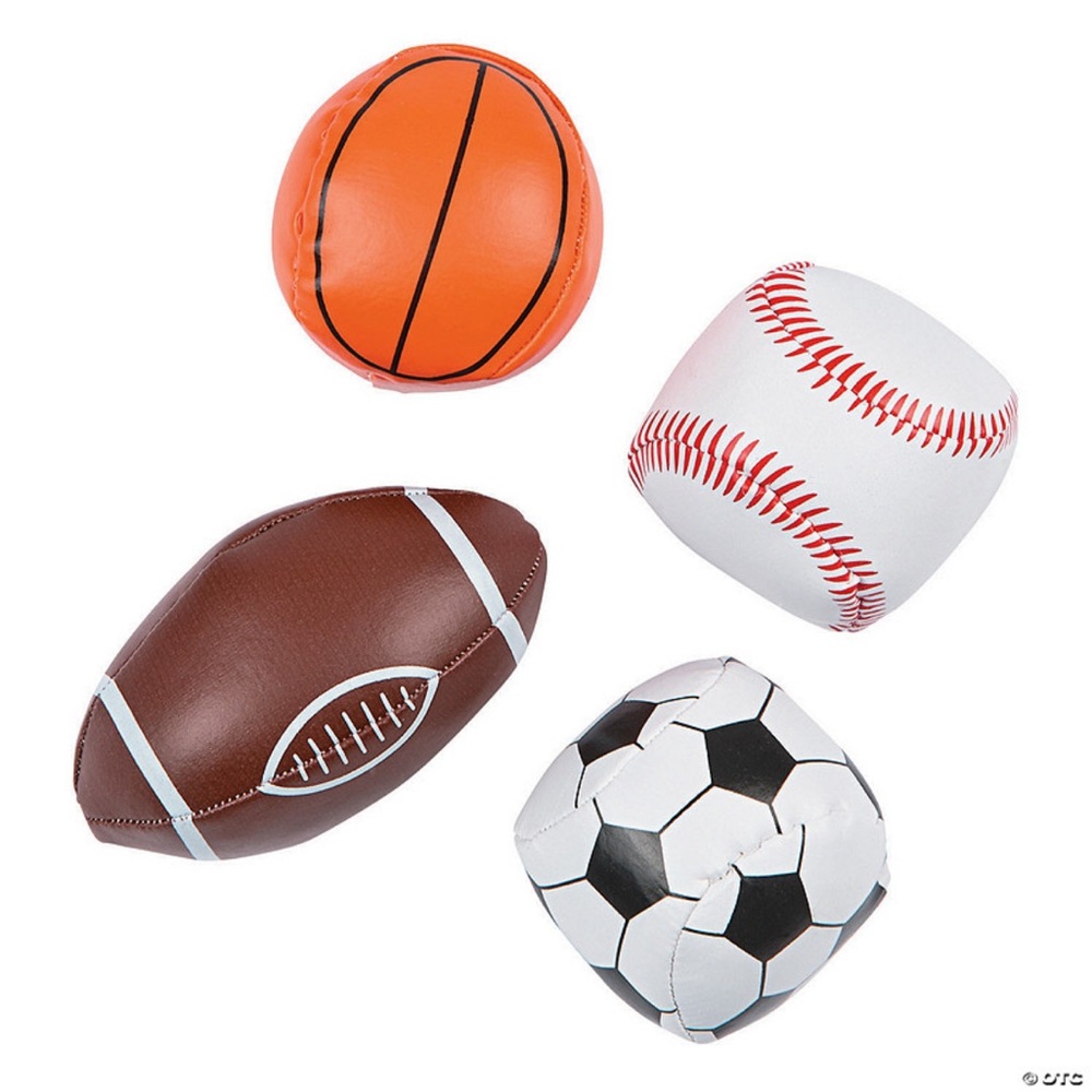 Vinyl Sport Ball Toys Assortment - 8 Pc
